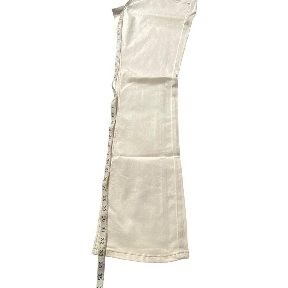 BDG Y2K Urban Outfitters Womens High-Rise  Belted Bootcut 32” Waist Jeans  White - Picture 7 of 10